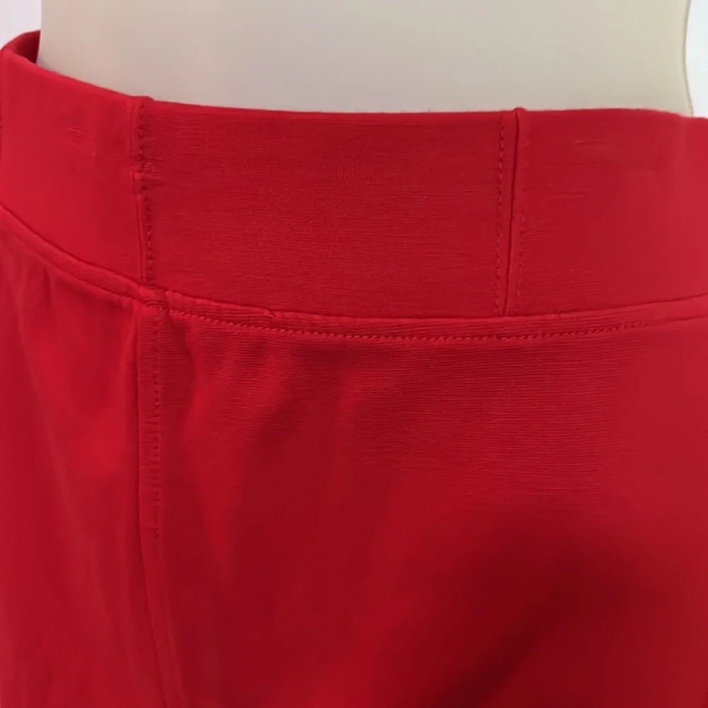 Catch My I Vibrant Red Wide Waist Stretch Pencil Skirt L - Picture 2 of 4